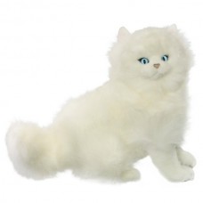 White Persian Plush Cat Sitting